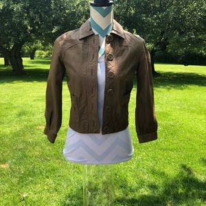 100% GENERRA brown leather Jackets xs